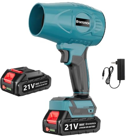 Souffleurs de Feuilles, Souffleur de Feuilles sans Fill avec 2 Batteries de 1,5 Ah, 500.000 U/Min, Souffleur Électrique pour Bulles de Feuilles,Voitures, Feuilles, Neige, Poussière