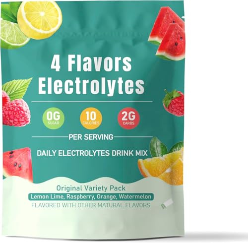 Mélange en poudre pour boisson électrolytique, compatible céto, sans gluten, végétalien, sans OGM, soutient l’hydratation et la récupération quotidiennes