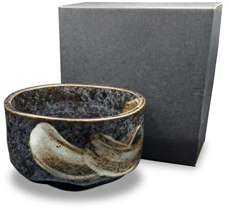 Japansk matcha-skål Chawan Meisei handgjord av keramik – tillverkad i Japan – för japansk teceremoni Matcha-tillredning