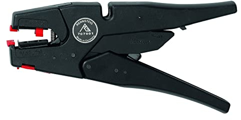 Rennsteig Automatische Abisolierzange 200 mm (Kapazität 0,03 – 10,0 mm² / AWG 32 – 8, für feindrähtige Leiter, automatisches Öffnen der Klemmbacken) 707001