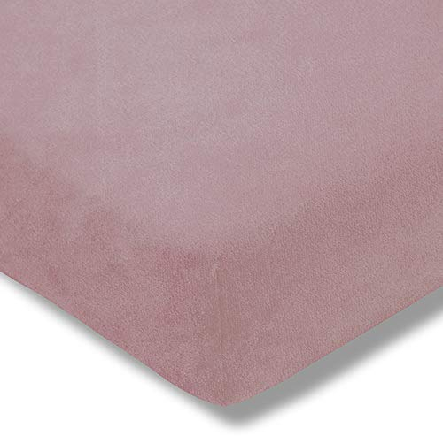 ESTELLA Spannbetttuch Samt Velours | Flieder | Frottee | 200x200 cm | passend für Matratzen 180-200 cm (Breite) x 200 cm (Länge) | trocknerfest und bügelfrei | 80% Baumwolle 20% Polyester