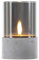 Schlaraffenland LED Kerze Gracia mittel Ø8x12,5 cm aus Glas-Zement | Grau | Timerfunktion | Batteriebetrieben | LED Kerzen mit Flackernder Flamme für Deko | Elektrische Kerzen