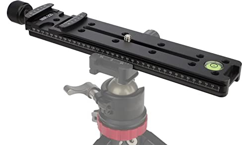 Camera Rail Nodal Slide 200mm Quick Release Plate Clamp Macro Rail with D-Ring Screws for Garmin Xero C1 DSLR Tripod Monopod Ball Head for Panoramic Close-up Photography