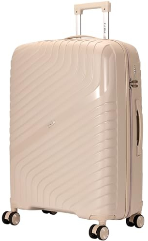 24 Medium Suitcase Luggage Suitcase 4 Wheel Lightweight Medium Size 15kg - 20kg Travel Case Hardshell Polypropylene Check in with Combinaton Lock in Khaki