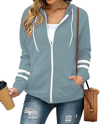 Jhsnjnr Sweatjacka dam med huva långärmad dragkedja huvtröja huvjacka dragkedja fleecejacka sport sweatshirt joggingbyxor
