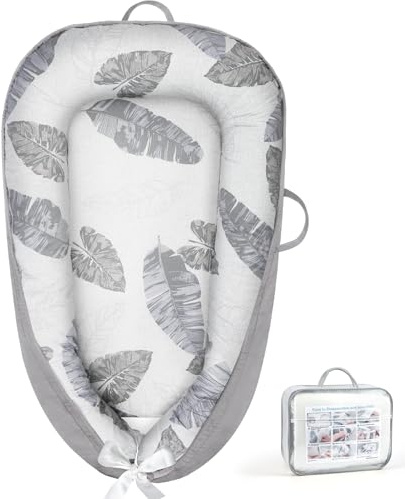 URMYWO Baby Essentials for Newborn, Baby Nest Pod, Baby Lounger for 0-12 Months Boys Girls, Breathable & Soft Travel Cot, Baby Gifts