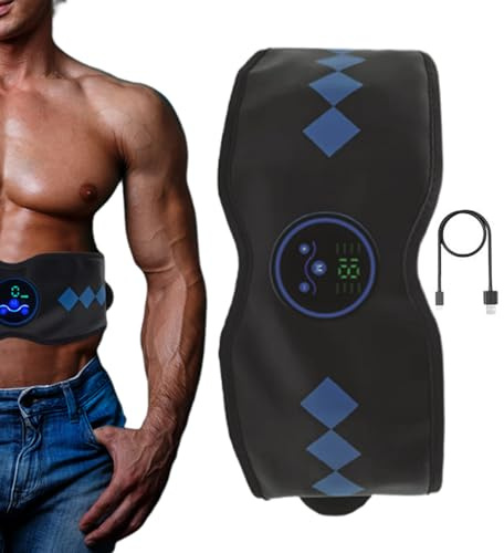 Mppchhn Cintura per Addominali - con 19 Livelli Intelligente Portatile Ricaricabile Via USB per Yoga | Macchinario per Il Rassodamento Addominale - per Recupero e Relax Dopo Allenamento Bellezza Casa