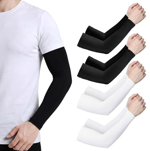 SimingZric Arm Sleeves - Cooling UPF 50+ Sun Protection Sleeves To Cover Arms, Stretch Compression Arm Sleeve