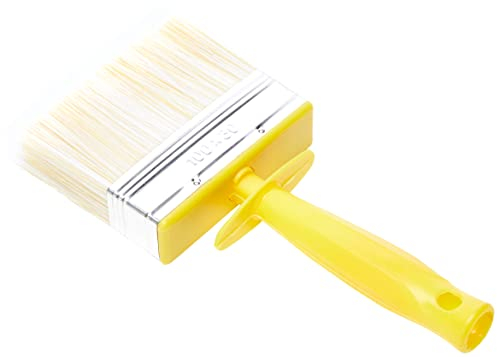 Coral 34201 Essentials Block Paint Brush with Synthetic Paintbrush Head for Sheds Fences or Paste 4 inch