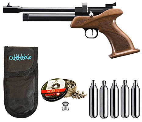 Outletdel ocio Pistola perdigon ZCP1M55 Zasdar CP1 co2 5,5 mm+ Funda Portabombonas + Balines + Bombonas co2. 23054/29318/36580
