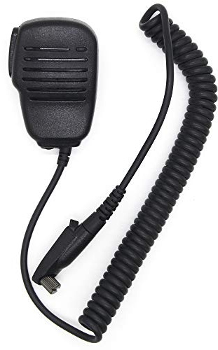 Handmikrofon högtalare 6 stift, Asudaro bärbara radioapparater professionell högtalare mikrofon kompatibel med Motorola GP328Plus GP344 GP388 Plus GP366R GP644 GP688 GL2000 Walkie Talkie radio svart