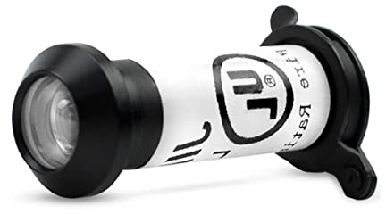 Bwintech 1 Pcs UL Listed Fireproof Door Viewer, Laiton massif 180 degrés, 12 mm de diamètre 35-60 mm de longueur, Finition noire, avec couvercle de visionneuse