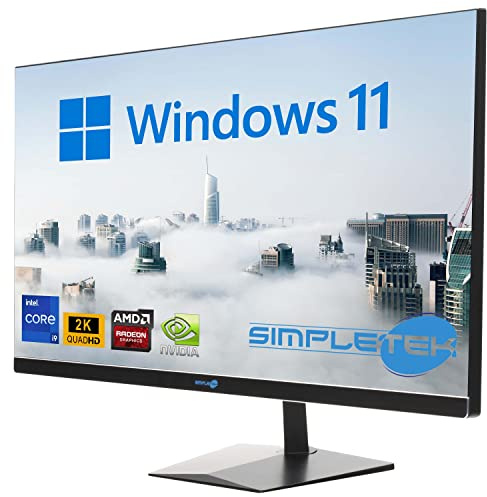 SIMPLETEK - All in One i9 10ª Gen AiO 27 2K Windows 11 Pro 32GB RAM SSD 2TB con GPU GTX1650 4GB WiFi6 + BT 5.2 + Webcam | Ideal para edición/juegos