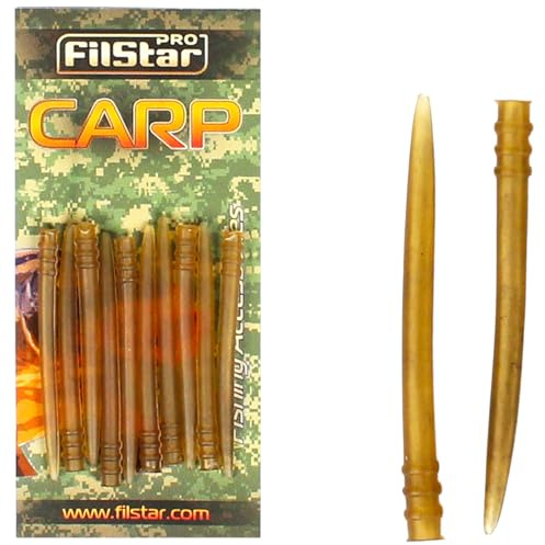 PRO FILSTAR Anti Tangle Sleeves Long Ribbad 10 x 5 cm – hylsa för fiskekrokar med framfack – Carp Fishing Line Aligner – Fiskekarp tillbehör – Method Feeder – gummislangar för foderkorg och fiskebly