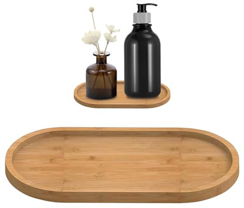Bamboo Soap Tray, Bamboo Soap Dispenser for Bathroom CounterTop, Wooden Dish & Dispenser Tray Kitchen Holders, Dresser Jewelry Ring Dish, Comestic Holder Bathtub Organizer