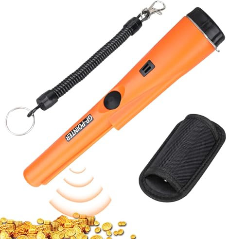 Frogetu Detector de Metales Portátil,Impermeable Alta Sensibilidad Detectores de Metales,360° Exploración,Localización Precisa,Apto a Buscar Monedas de Oro,Moneda,Joyas