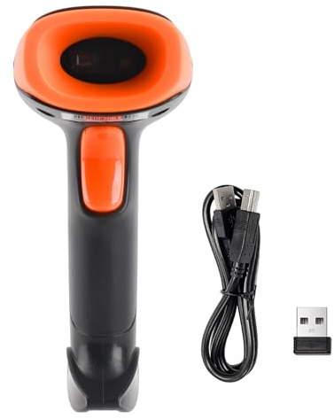 Aramox USB -trådbunden Streckkodscanner med CMOS -sensor, 1D 2D Streckkodsläsare för Stormarknadskassan, Betalning, Lagerhantering (USB & 2.4G Connect)