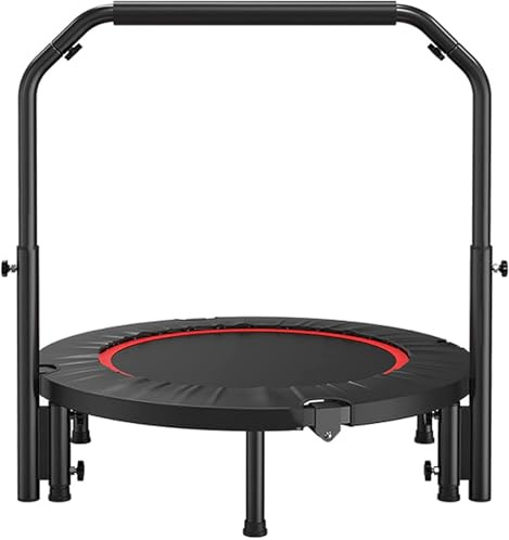 Mini trampolino pieghevole con manico regolabile in schiuma, capacità di 150 kg, rimbalzo fitness per adulti, per esercizi indoor outdoor