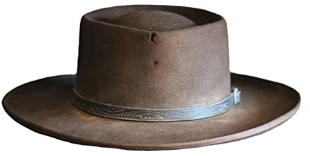 Genérico Vaquero Sombrero simétrico Sombrero de Lana Mujeres Hombres Sombrero Unisex Vapor Punk Sombrero Superior Sombrero Decorativo Hombre Tejón, marrón, Talla única
