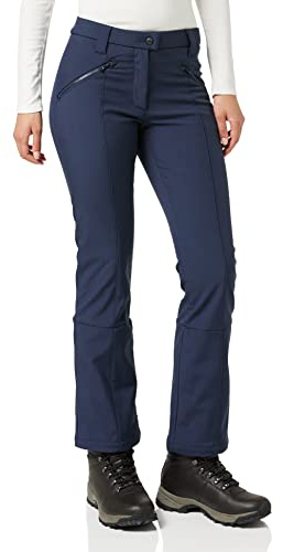 CMP - Pantalone donna con ghetta interna, Black Blue, XL