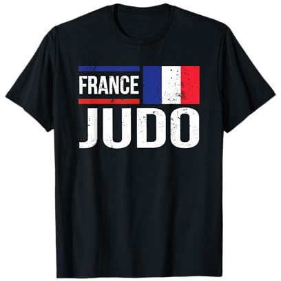 Drapeau de la France Judo Arts Martiaux Sport Entraînement Compétition T-Shirt
