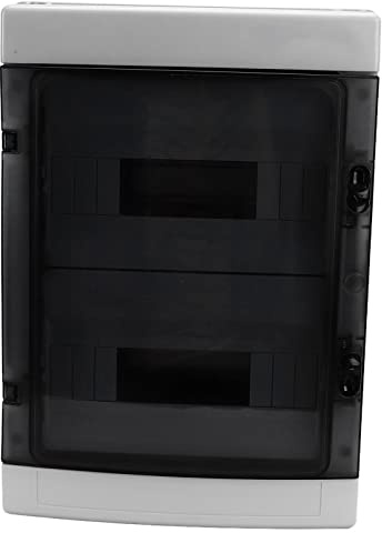 Aufputz Verteilerkasten 2 Reihig 24 Module IP65 Wasserdicht DIN Schiene Verteilerschrank 420 x 300 x 130 mm Aufputz Sicherungskasten für Elektrik, Kommunikation