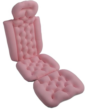 Garosa Ganzkörper-Badekissen, 51,97 Zoll, Abnehmbare, Waschbare Spa-Badekissen für Erwachsene, Verhindern EIN Verrutschen, Badewannenkissen mit Starken Saugnäpfen für Kopf-, Nacken-,