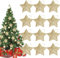 Decorazione natalizia in oro, 12 decorazioni per albero di Natale, decorazioni per albero di Natale, decorazioni per albero di Natale, decorazione per camino, decorazione da tavolo