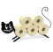 DanDiBo Toilettenpapierhalter Stehend Katze Klopapierhalter 96622 WC Rollenhalter Freistehend WC Papierhalter Toilettenpapierständer