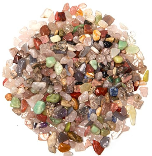 Sxutop 800g Pierres Semi-Précieuses Set 9 à 12 mm Pierres Précieuses Naturelles Colorées Mélange Pierres Précieuses pour Enfants Pure Pierres Décoratives pour Anniversaire d'enfant Chasse Décoration