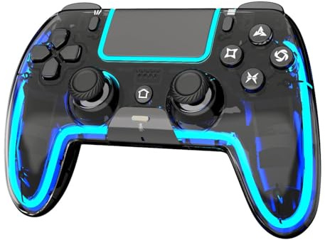 BETMI Wireless Controller for PS5, Pro/Slim/MAC/Steam Deck/PC, Hall Effect Joystick, Dual Vibration/Marco/Turbo, 3.5mm Jack, 6-Axis, Mute Key, LED Gamepad with Speaker (4 Lighting Effects, 9 Light Colors)