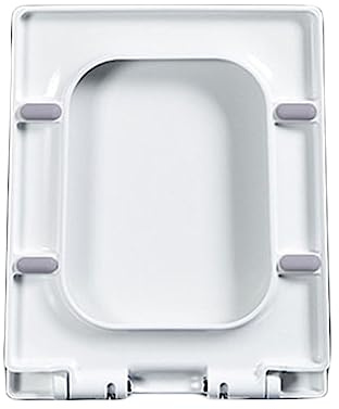 NSTVVEE Abattant WC à Fermeture Lente, siège de Toilette carré à Fermeture Douce avec charnières réglables à Fixation Rapide et Facile, Couvercle de Toilette carré, Installation Facile, si