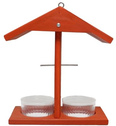 Villa para Pájaros - para Colgar En La Columna De Alimentación De Jardín Compacto Al Aire Libre | Comeder Decorativo para pájaros, balcón, terraza, para oropéndolas, casita para páj