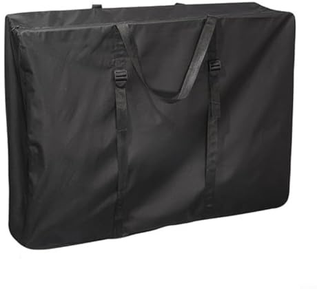 EXTRWORY Bolsa de almacenamiento plegable para silla con correas ajustables y cremallera para acampar al aire libre, viajes, playa, resistente, Oxford 210D, color negro