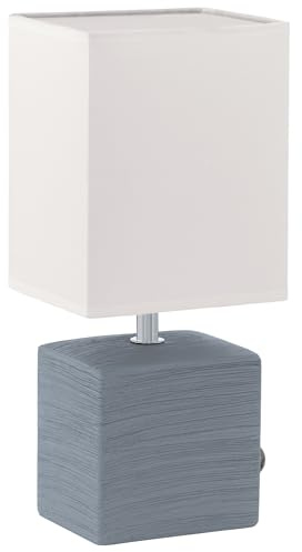 Eglo Lampe 93044 Vase, Céramique, E14, Gris