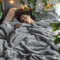 Bedsure Fleece Blanket King Size for Bed - Soft Cosy Fluffy Throw Blankets, Warm Large Throws for Audlts, Silver Grey, 270x230 cm