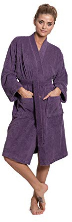 Turkuoise Soft & Absorbent Towel Robe, 100% Cotton Turkish Terry Cloth Kimono Bathrobes for Women