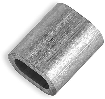 HEAVYTOOL Pressklemmen 3mm Aluminium für Drahtseil 3mm (50 Stück) nach DIN EN 13411-3 (DIN 3093) Presshülsen Alu Klemme Stahlseil Draht Seilverbinder Pressklemme