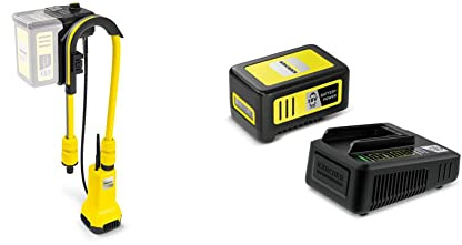 Kärcher 18 V Akku-Fasspumpe BP 2.000-18 Barrel, Wasserdruck: 2 bar, Fördermenge: 2.000 l/h, Eintauchtiefe: max. 1,8 m, Förderhöhe: max. 20 m inkl. 18 V Starter Kit 18/50