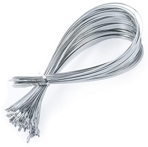 Edelstahl Kabelbinder 100 Stück, 600mm×4,6mm (V2A), Metall Kabelbinder Stark, Hitzeschutzband Befestigung, Zaunbau, Kabelmanagement.