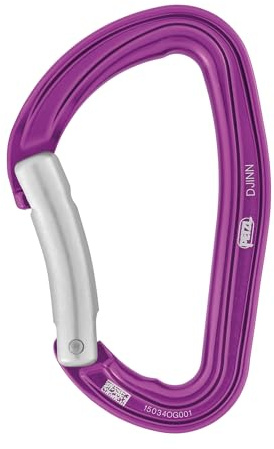 PETZL - Durable carabiner for sport climbing DJINN - Bent gate, Violet