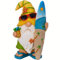 Mood Lab Gnomo da giardino – Statuetta a forma di gnomo surfista, altezza 23,9 cm, divertente decorazione per esterni o per la casa