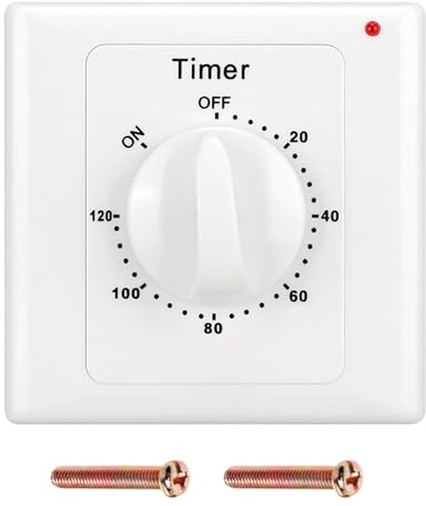 Countdown Timer Switch,120 Min Mechanical Countdown Time Switch,Timer Socket,Mechanical Water Pump Timer,Pump Electronic Mechanical Countdown Control Timer Socket Time Switch