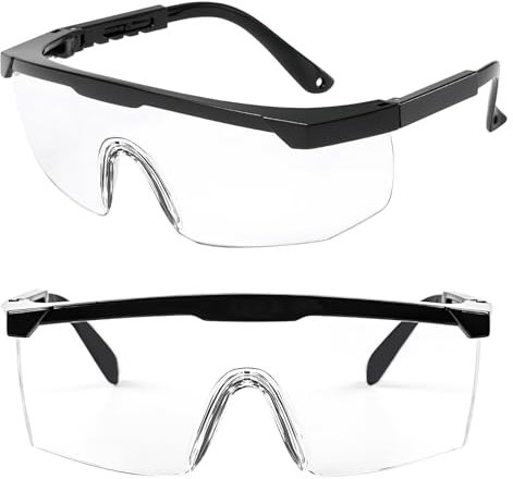 HFMYGS 2 Stück Schutzbrille, Arbeitsschutzbrille,Transparent Schutzbrille Chemie, Vollsicht-Laborbrille Laborschutzbrille, Safety Glasses, für Labore, Radfahren Unter Anderem
