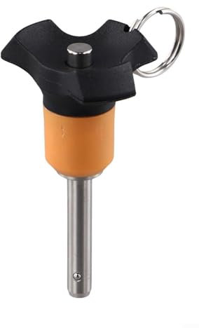 Goupilles à boule autobloquantes à dégagement rapide avec bouton en acier inoxydable 6 mm/8 mm de diamètre, différentes longueurs de serrage disponibles (diamètre 6 mm-25)