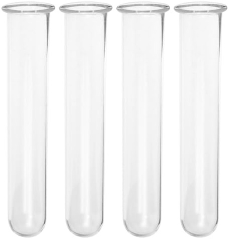 SUPVOX 4 pièces de Tubes à essai en Verre pour la Propagation des Plantes, vases hydroponiques, jardinière décorative Murale, Transparente, 18 x 3 cm