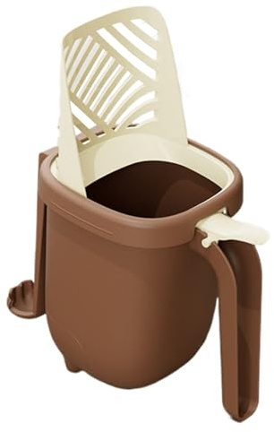Generisch Cat Litter Scoop with Holder - Hanging Litter Bucket - Strainer Scoop with Integrated Bag Holder - For Cats Rabbits Hamsters Dogs Cat Litter Tray Indoor Outdoor Travel Home