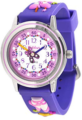 Kiddus Orologio Analogico. Per Bambini 5-10 Anni. Didattico, da Polso per Bambino, Facilità di Lettura dell’Ora. Primo Orologio Bambino