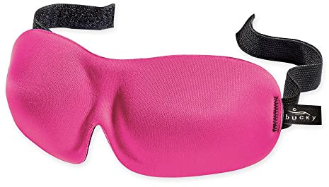 Bucky 40 Blinks No Pressure Solid Eye Mask for Sleep & Travel, Hot Pink, One Size