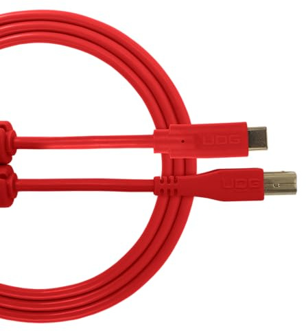 UDG CABLE USB 2.0 C-B ROJO STRAIGHT 1,5M - CABLE DE ORDENADOR DE ALTA VELOCIDAD